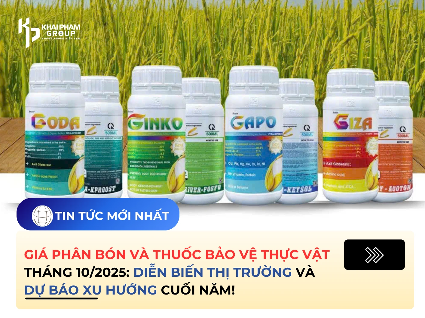 GIÁ PHÂN BÓN VÀ THUỐC BẢO VỆ THỰC VẬT THÁNG 10/2025: DIỄN BIẾN THỊ TRƯỜNG VÀ DỰ BÁO XU HƯỚNG CUỐI NĂM