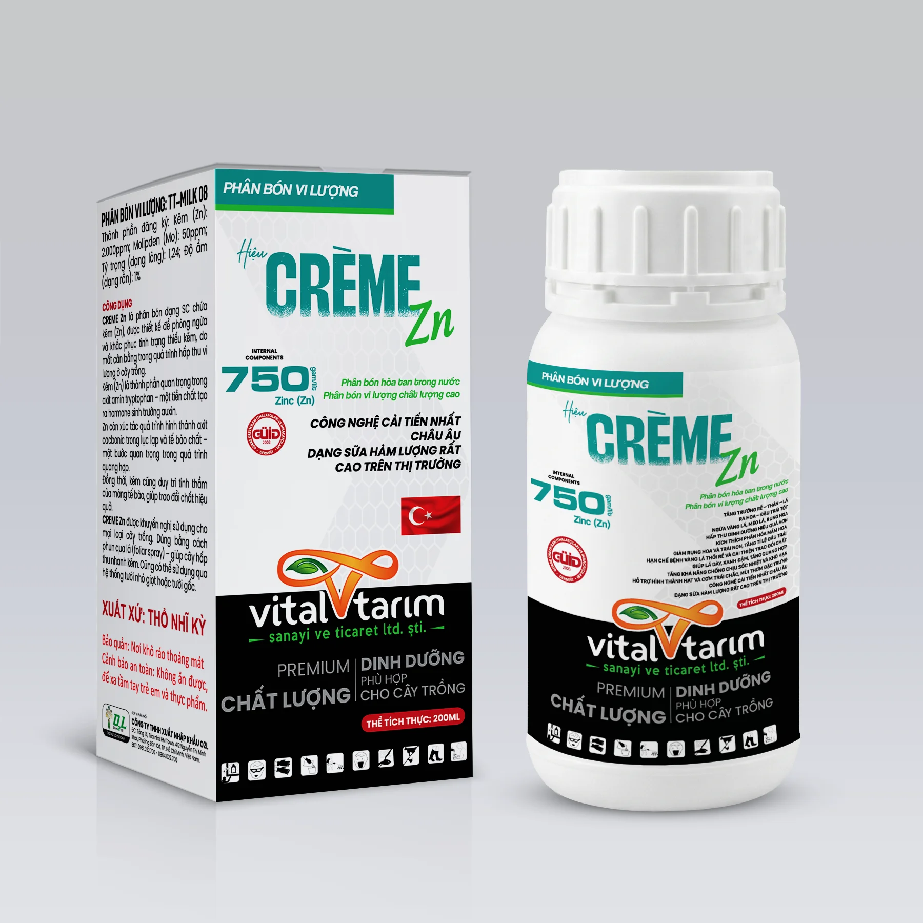 CREME ZN – Tăng trưởng rễ thân lá, ra hoa đậu trái