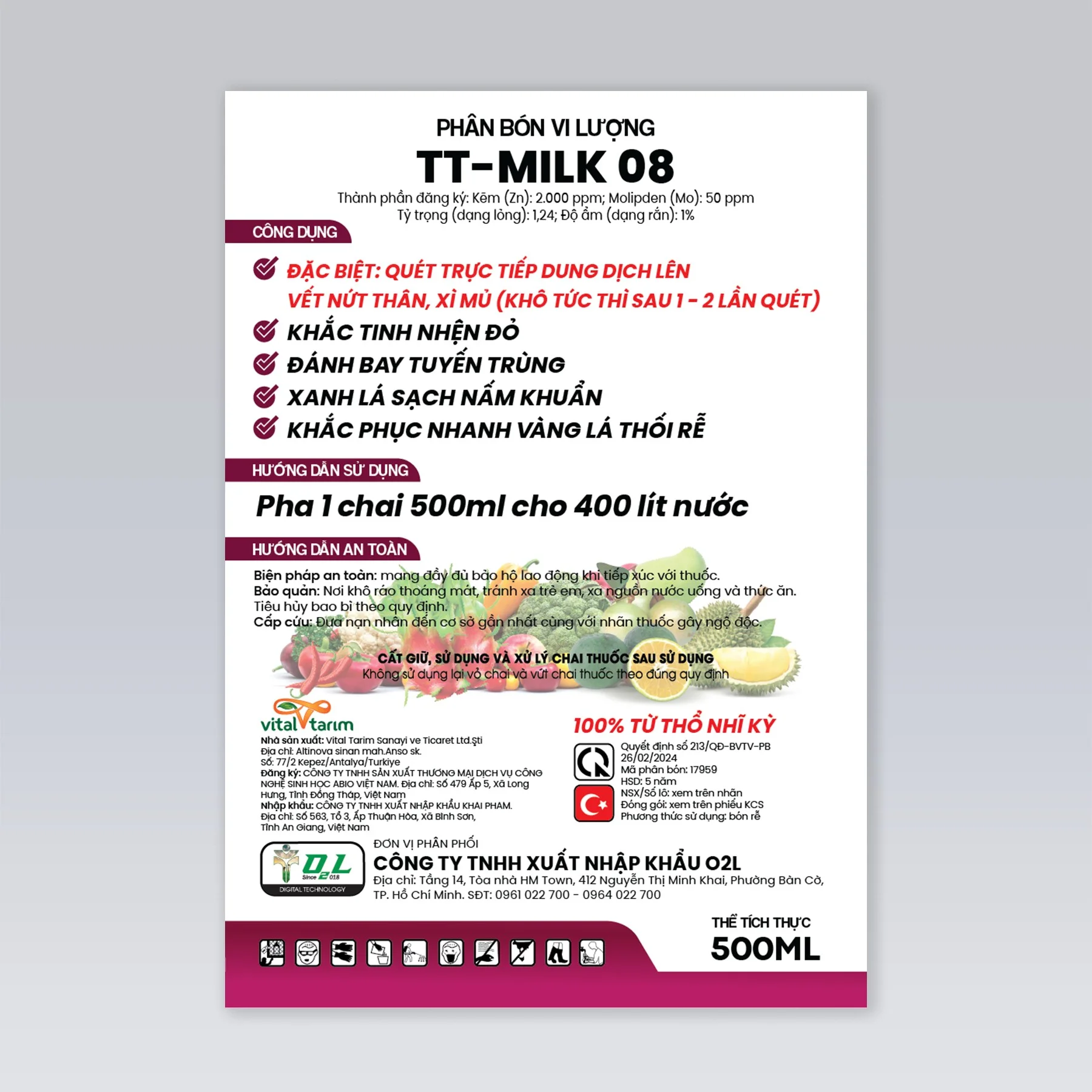 VITAL QUET – Đặc trị nứt thân, xì mủ, đánh bay tuyến trùng