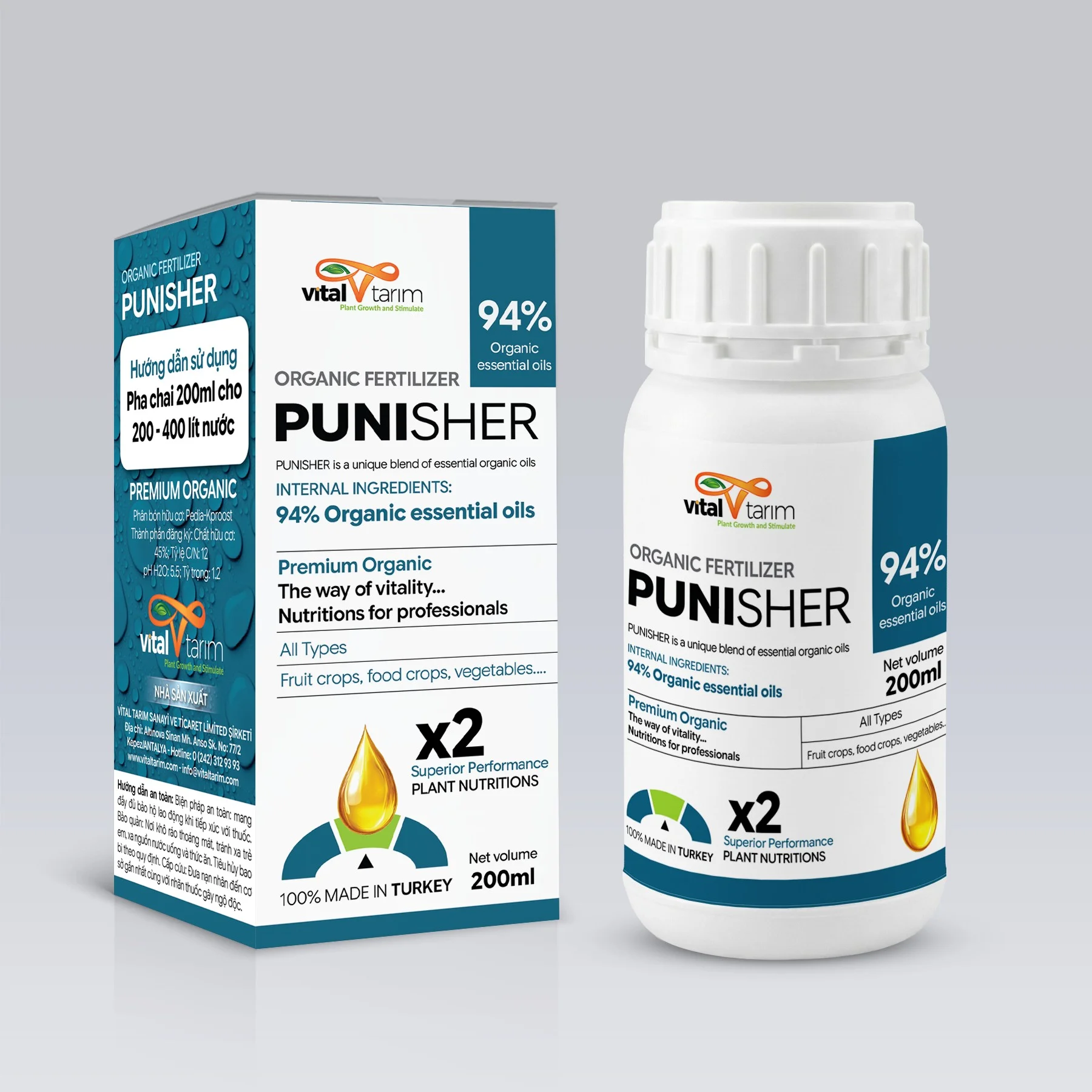 Punisher 200ml - Dầu hữu cơ hỗ trợ diệt côn trùng 