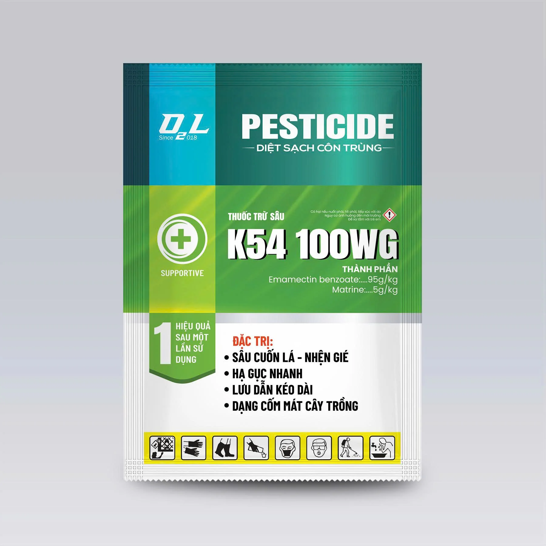 K54 100WG - Sạch sâu cuốn lá, nhện gié