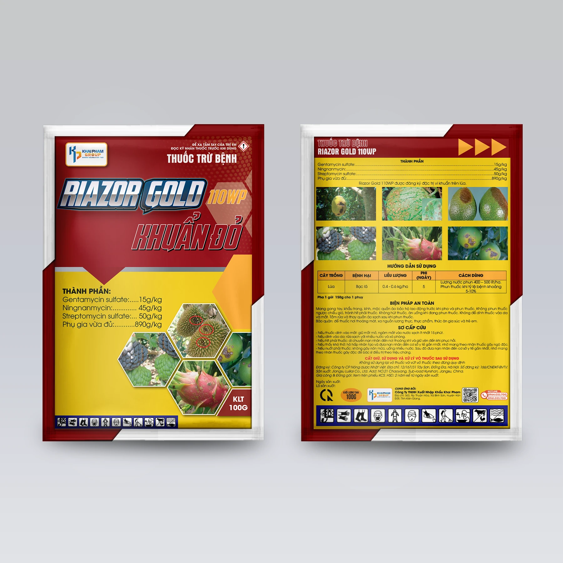RIAZOR GOLD 110WP – KHUẨN ĐỎ – KIỂM SOÁT VI KHUẨN GÂY BỆNH