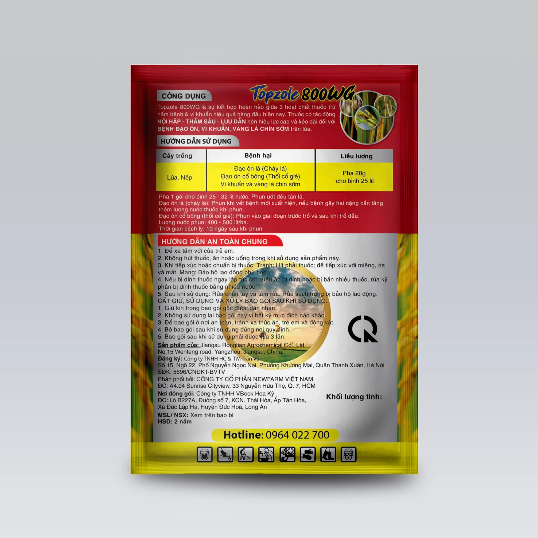 TOPZOLE 800WG – SẠCH BỆNH, MÁT CÂY