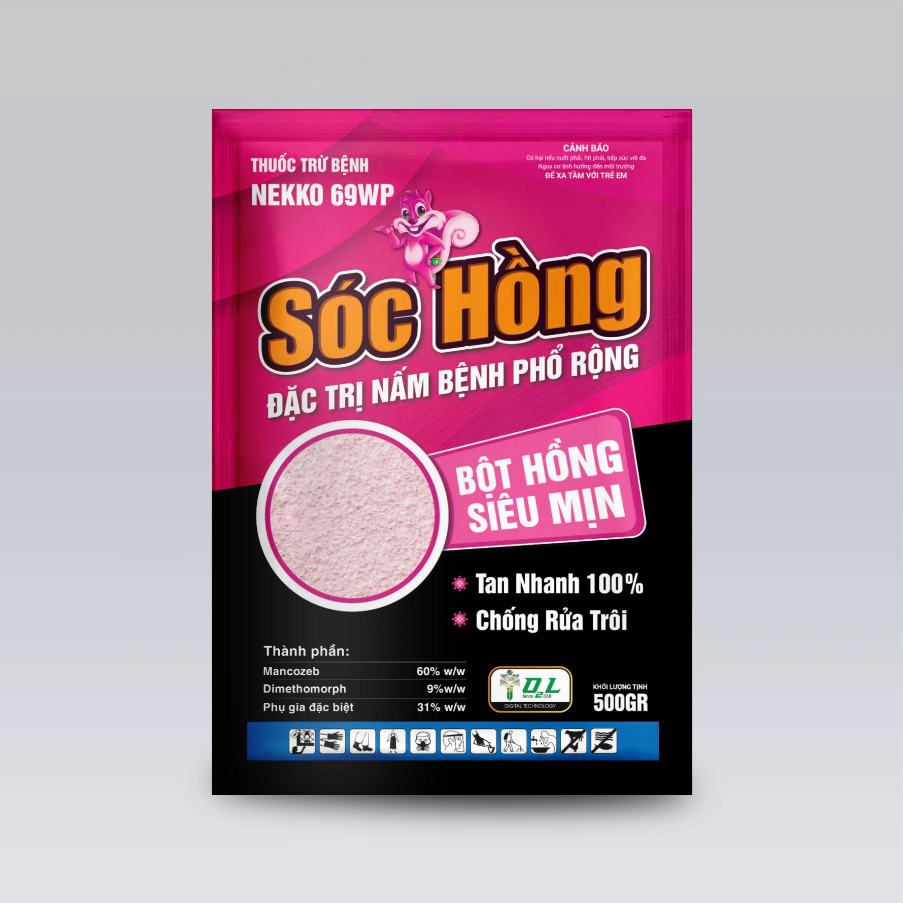 NEKKO 69WP – SÓC HỒNG ĐẶC TRỊ NẤM BỆNH PHỔ RỘNG
