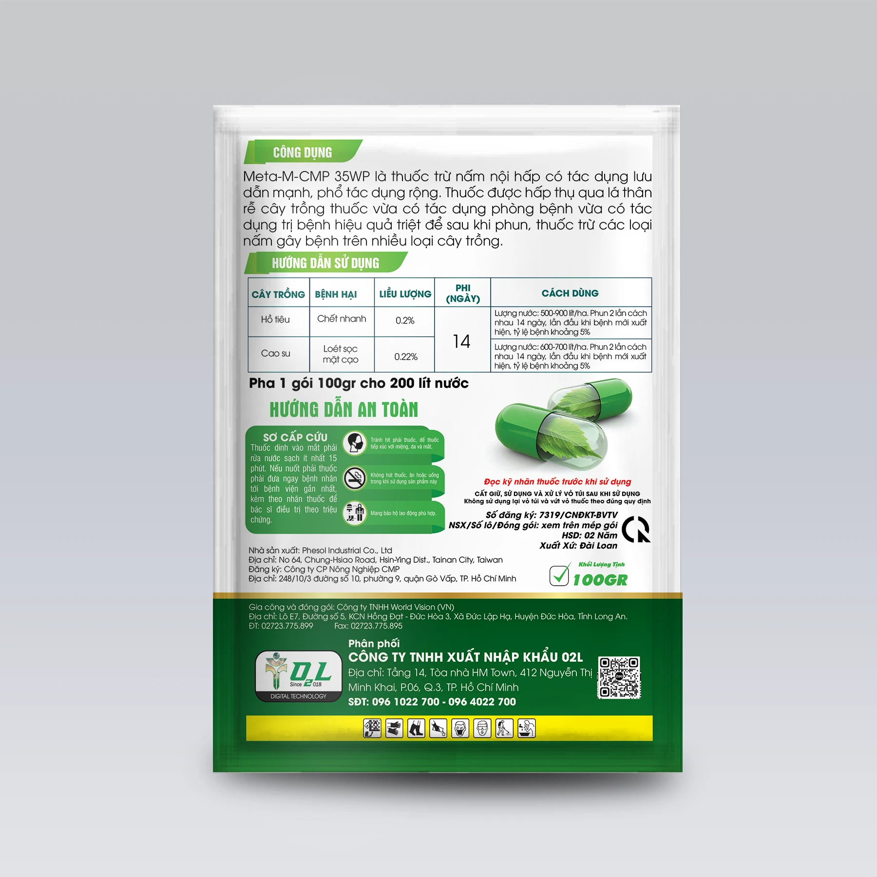 META-M-CMP 35WP – SẠCH NẤM BỆNH