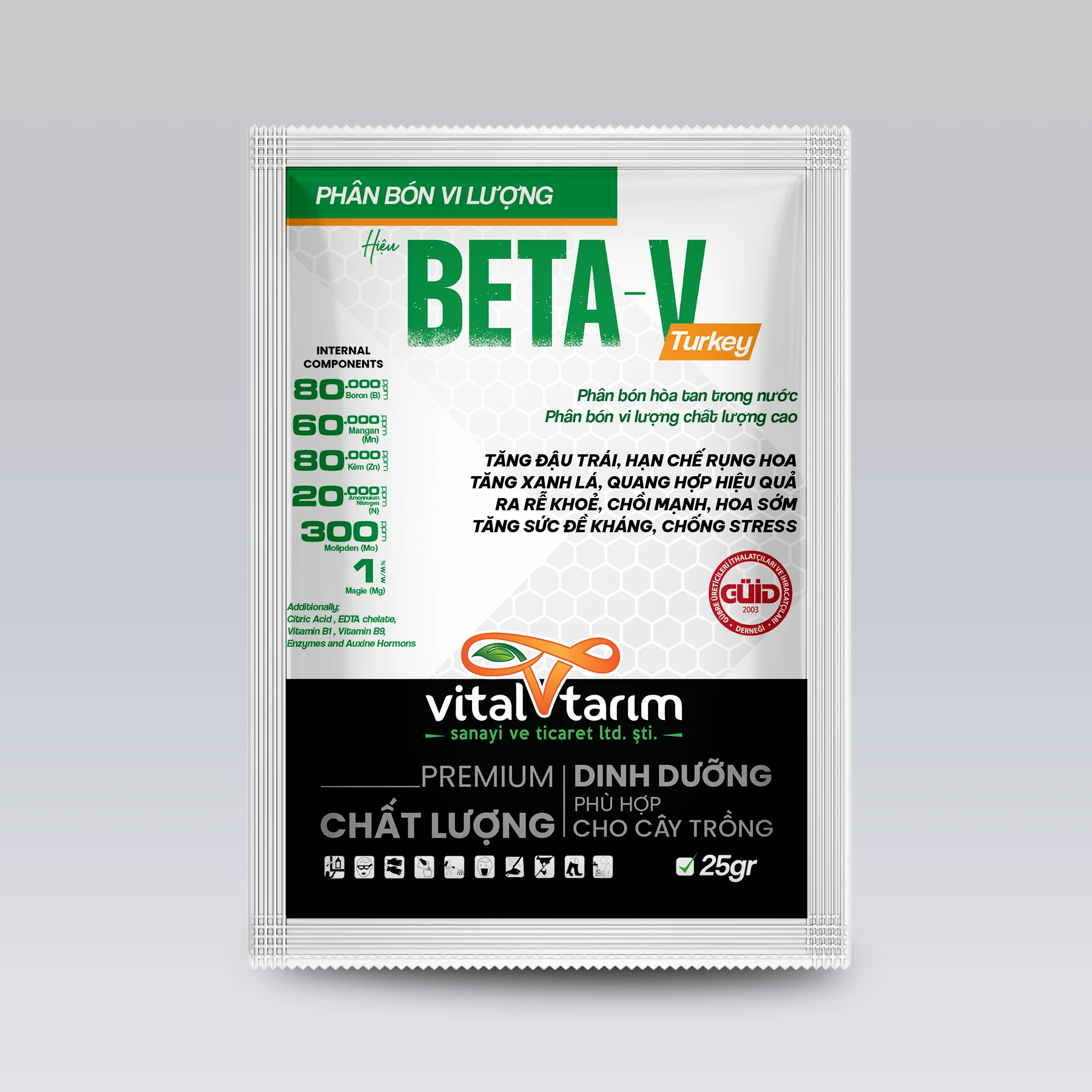 BETA-V TURKEY – TĂNG ĐẬU TRÁI, HẠN CHẾ RỤNG HOA