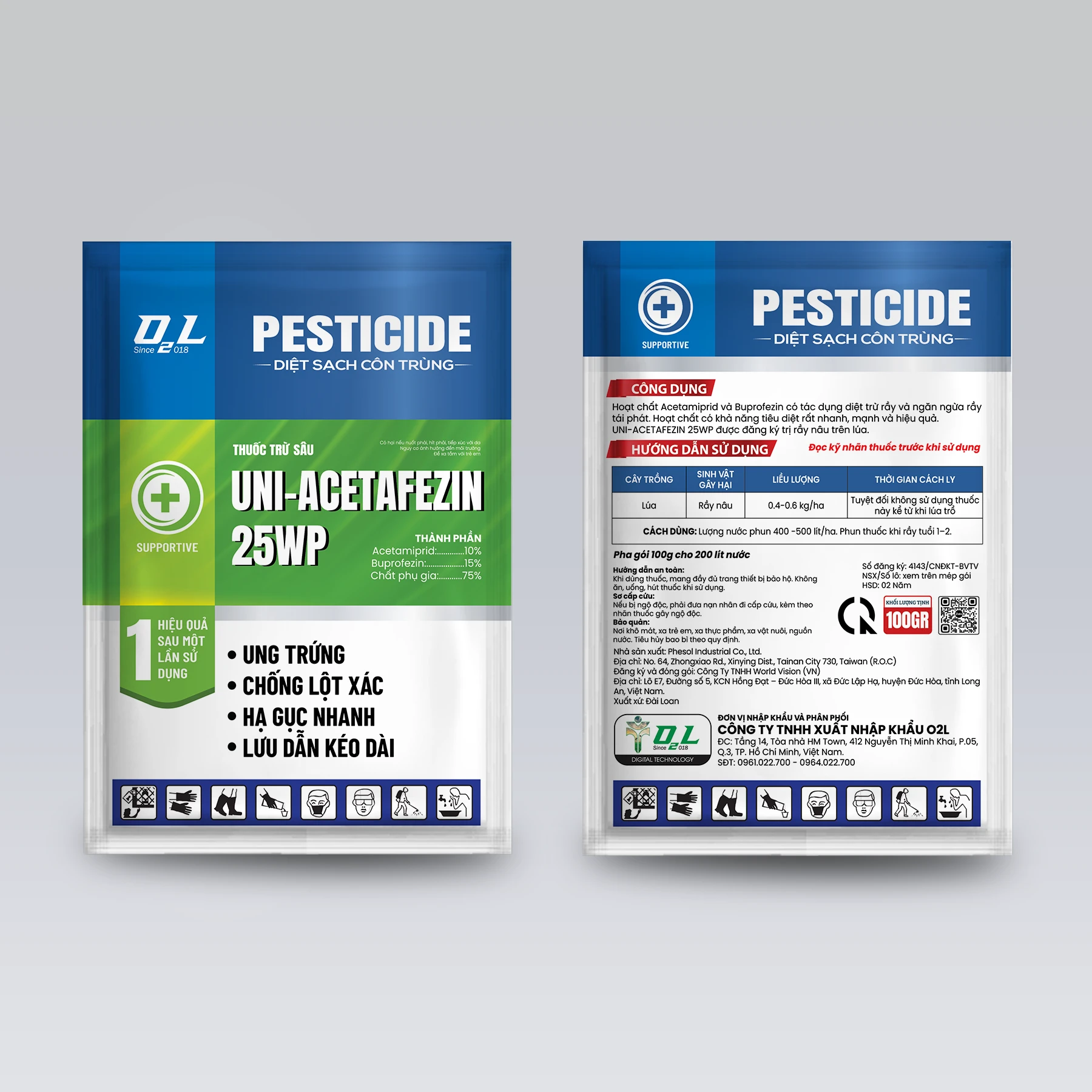 UNI-ACETAFEZIN 25WP - ĐẶC TRỊ RẦY NÂU