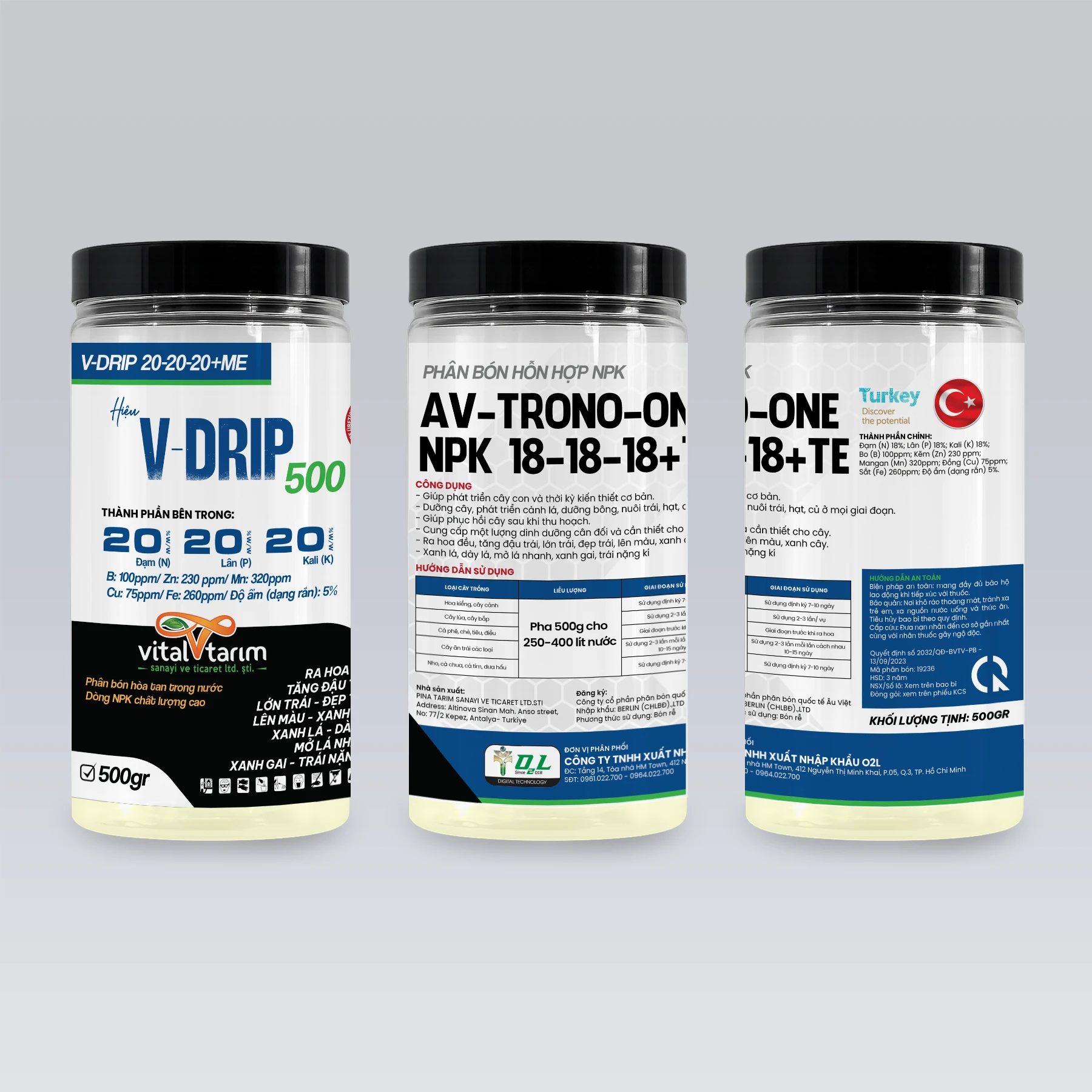 V-DRIP 500 – Xanh lá, ra hoa đều, tăng đậu trái