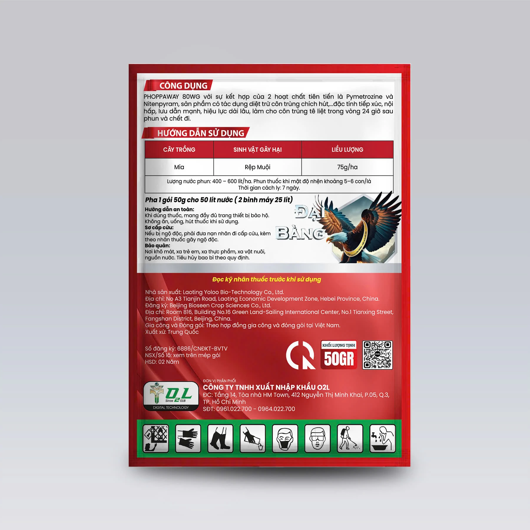 PHOPPAWAY 80WG – ĐÁNH BAY RẦY NÂU