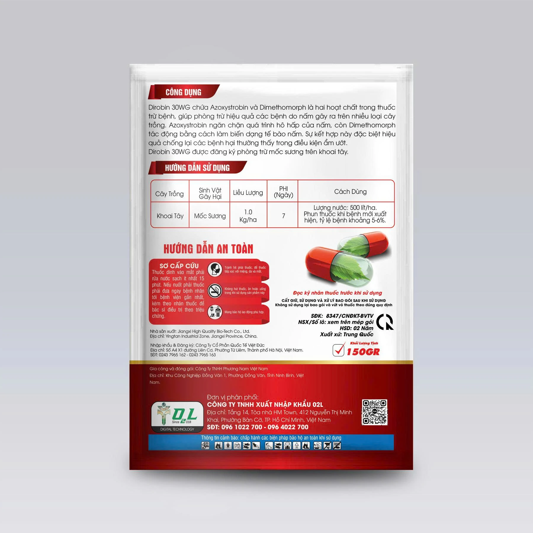 DIROBIN 30WG – KHÔ NHANH NẤM BỆNH