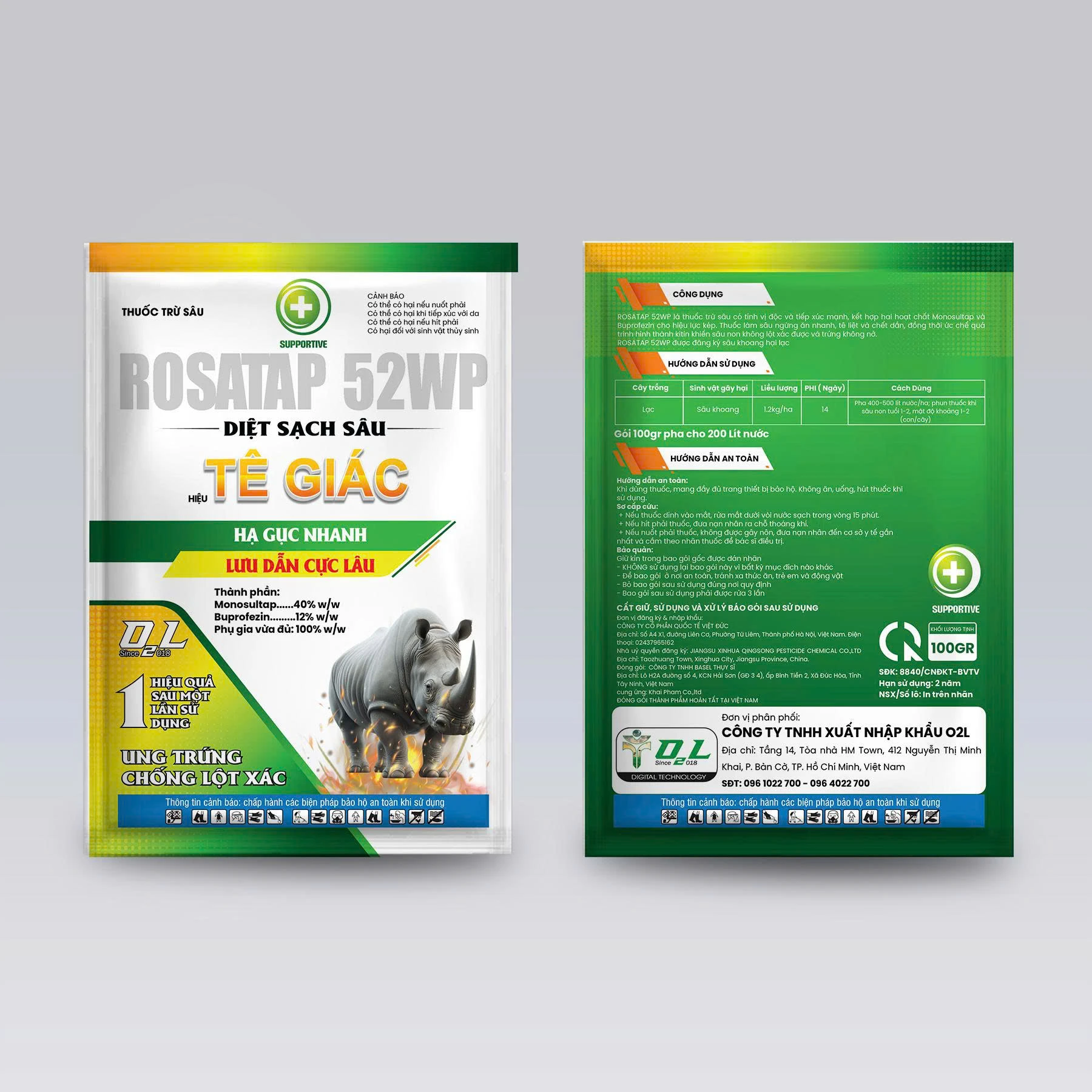 ROSATAP 52WP TÊ GIÁC – UNG TRỨNG, CHỐNG LỘT XÁC